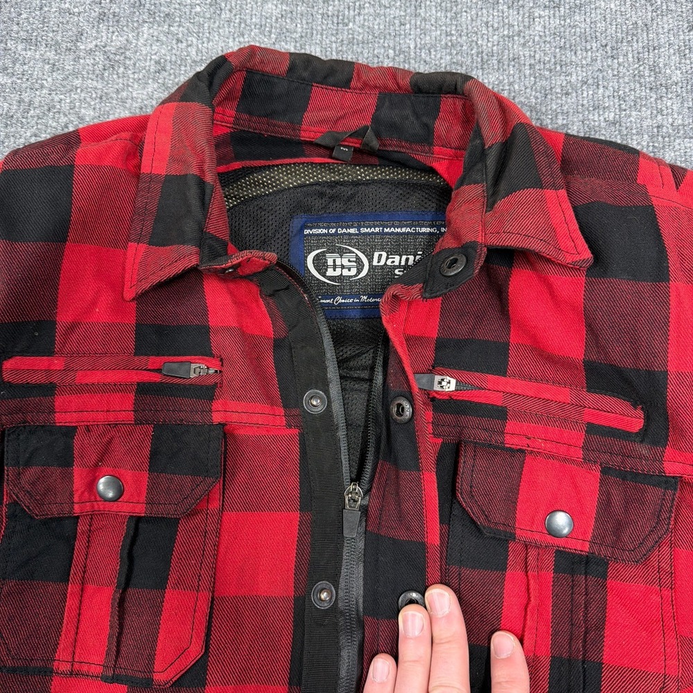 Daniel Smart Motorcycle Jacket Men Medium Red Bla… - image 3